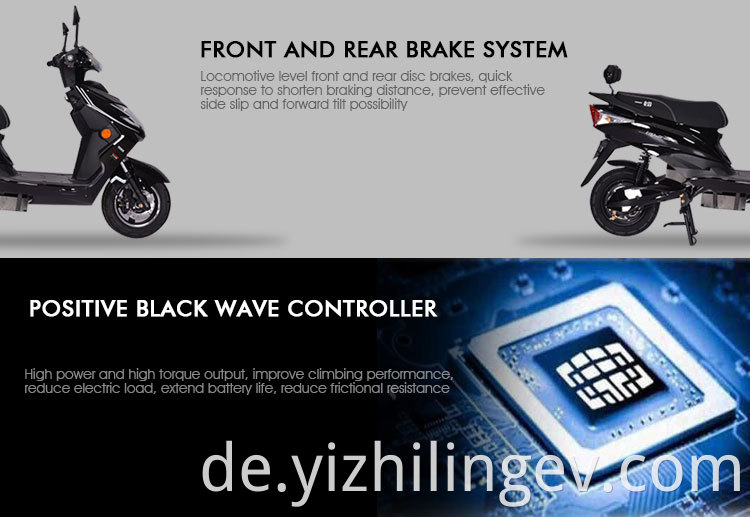 Scooter mit Elektro-Moped mit Pedalen Hochwertiges Design Mode Zweirad Scooter 800W CE Elektronischer Einbrecher 200 kg 1001-2000W 12#